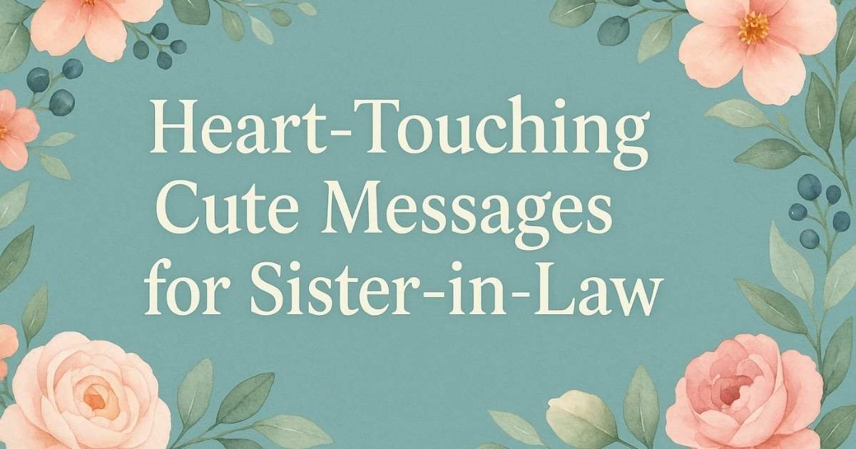 50 Heart-Touching Cute Messages for Sister-in-Law