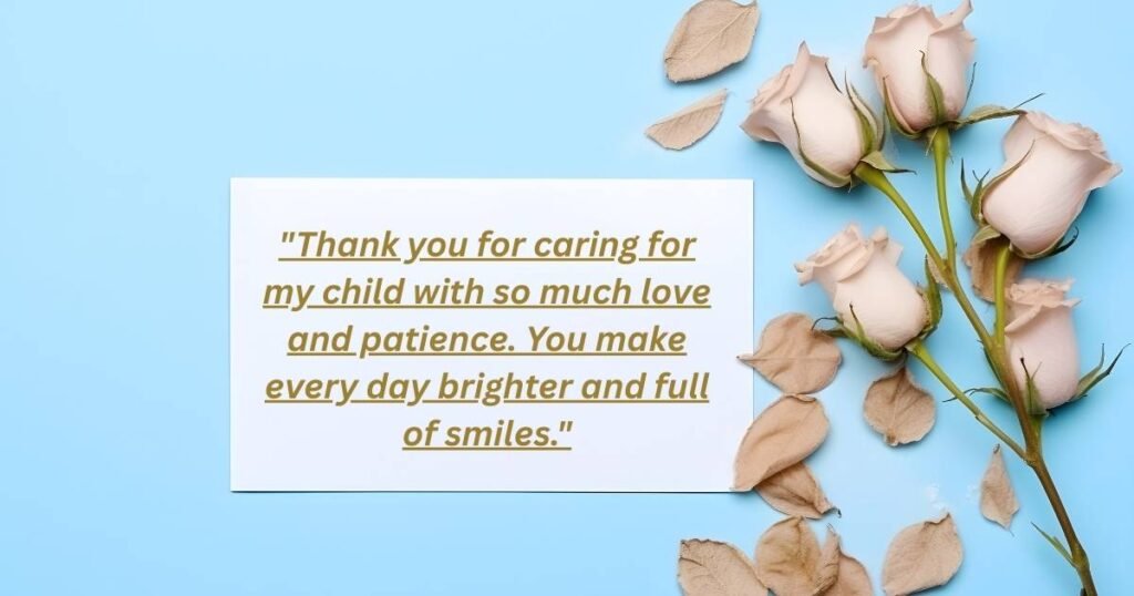 Short Thank You Messages for Daycare Teachers