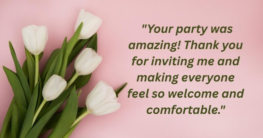 Short Thank You Messages for Party Host