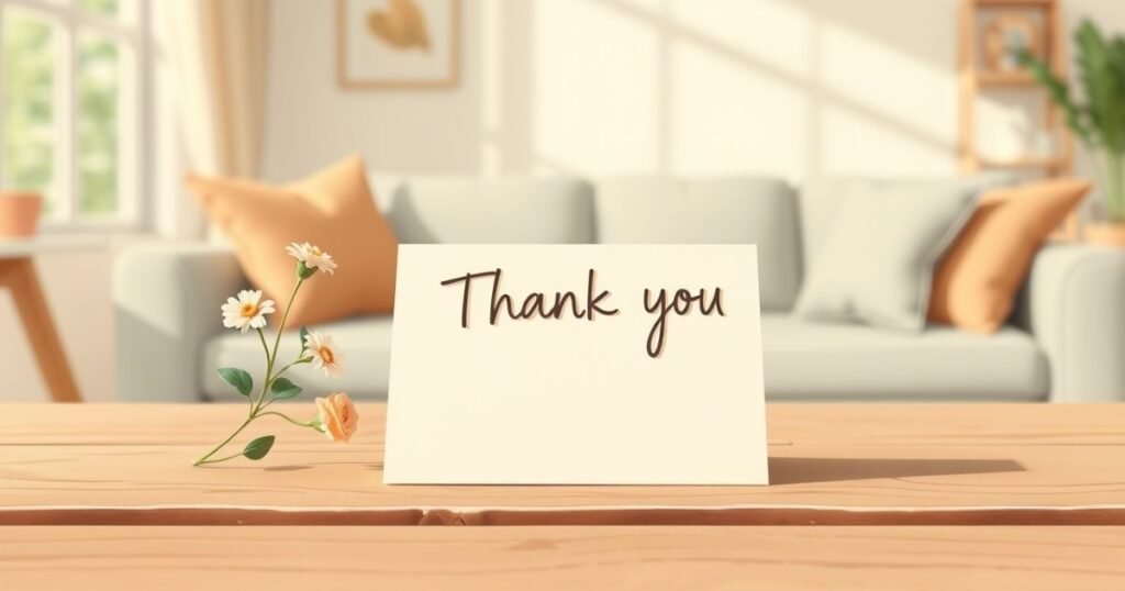 Simple Thank You Notes for Money Gift